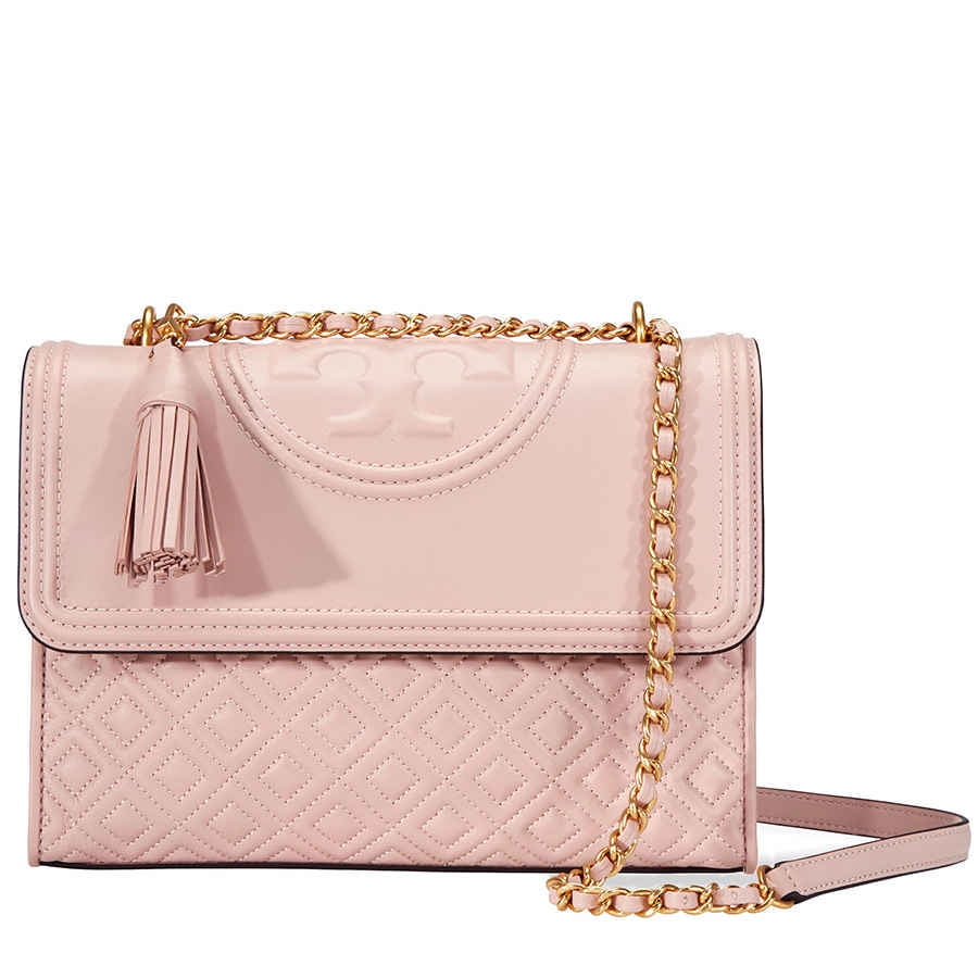 tory burch fleming backpack shell pink