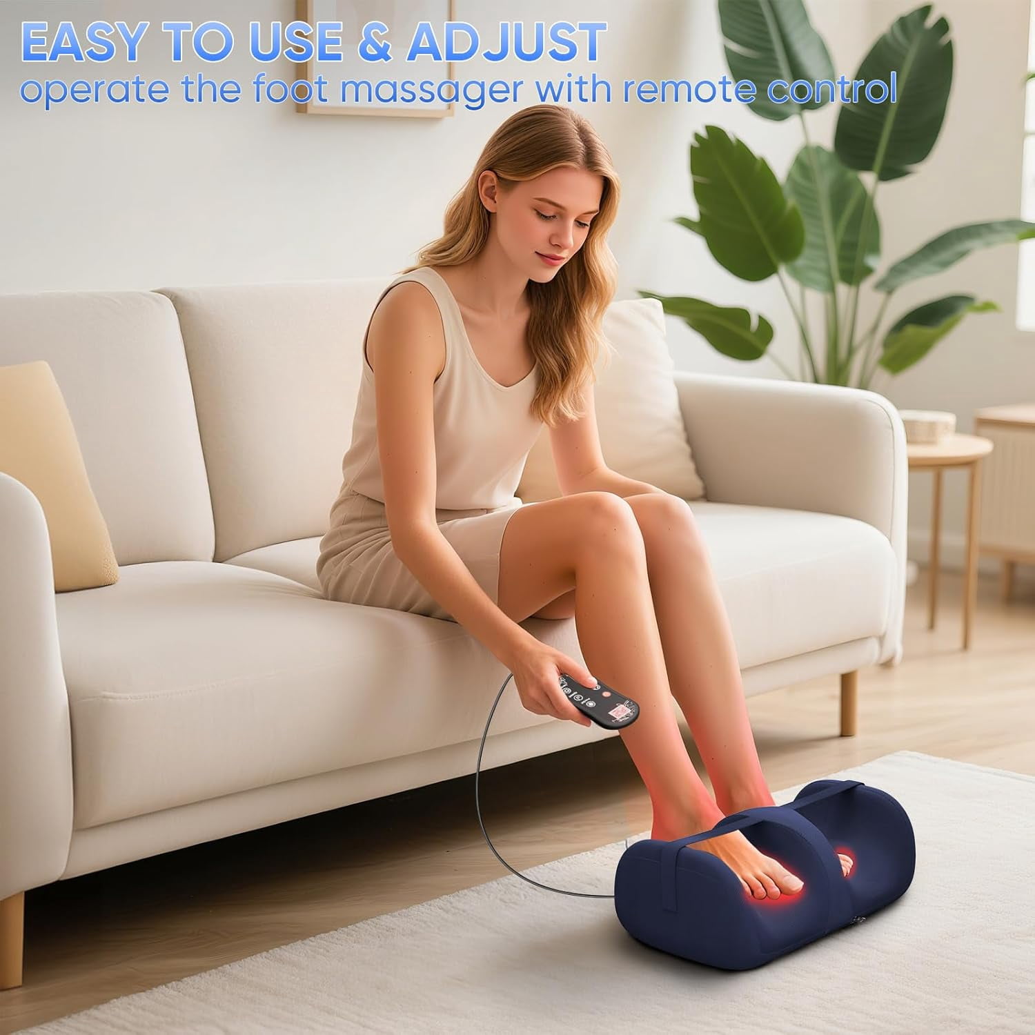 TISSCARE Shiatsu Foot Massager with Heat, Deep Kneading Leg and Calf Massage Machine