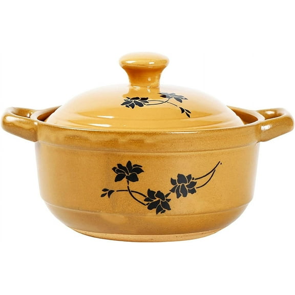 Casserole Dish with Lid,Ceramic Casserole Pot Non Stick Stock Pot,Traditional Crafts Casserole, Oven Safe, Clay Pot For Cooking, Stone Pot Made Of Natural Clay