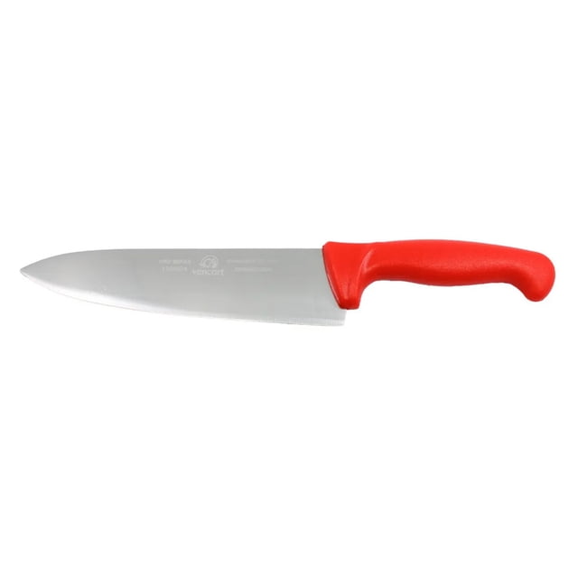 Cuchillo Para Chef Profesional De 8 Pulgadas Acero Inoxidable Rojo Vencort