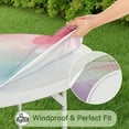thumbnail image 5 of Soft Floral Watercolor Pattern Round Fitted Tablecloth with Elastic Edge,Dining Table Cover Waterproof,Outdoor Round Tablecloth for Camping,Dining,Indoor and Outdoor, 5 of 7