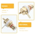 thumbnail image 5 of Pawsdot 2Pcs Red Rca Panel Mount Adapter Gold Plated Audio Connector, 5 of 5