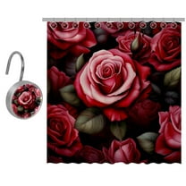 Shower Curtain Set - Shower Curtains for Bathroom, Bath Curtain Set with Stainless Steel Hooks