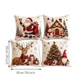 thumbnail image 2 of 2026 Christmas Indoor Home Decor 4 Pack Christmas Decorative Throw Pillow Covers Stereo Embossed Holiday Cushion Slipcovers Pillow Cases With Hidden Zipper For Sofa, 2 of 6