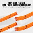 thumbnail image 6 of VEVOR Dual-Weave Polyester Cord, 3/8 inch by 120 feet, 48-Strand, 4000 Pound Tensile Strength, Multi-Use Rope for Arborist Activities, and Outdoor Adventures, Orange/Black, 6 of 8