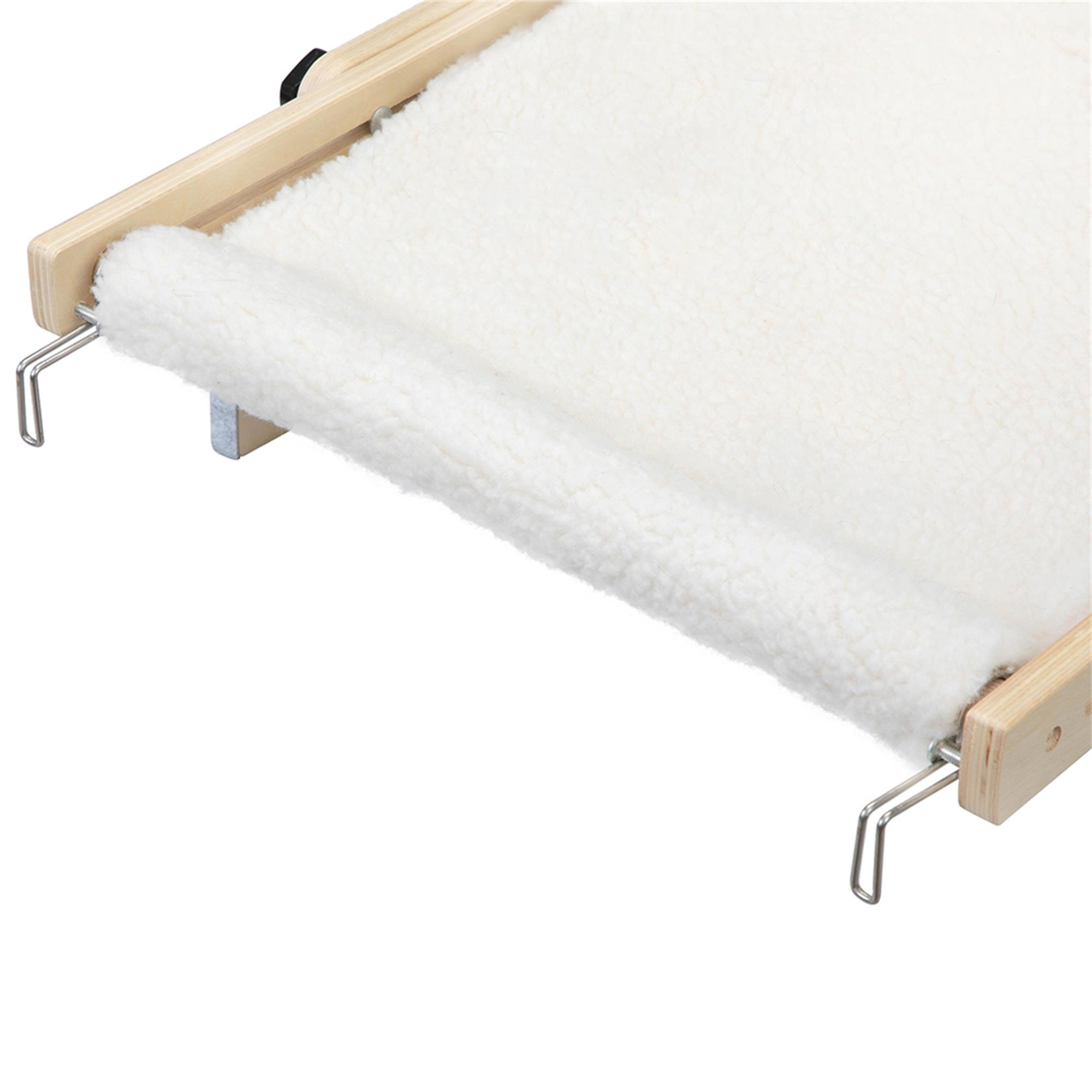 Kadyn 20" Cat Window Perch Sturdy Plush Cat Hammock Seat Cat Nest Bed Shelves Cat Shelf, Beige