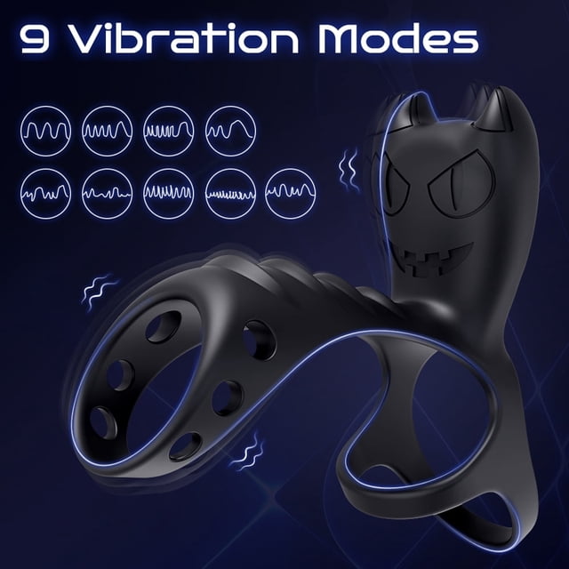 Xbonp 3 in 1 Vibrating Penis Ring,9 Vibrations Mode APP Remote Control Penis Ring