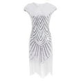 thumbnail image 3 of Vestido vintage con lentejuelas y borlas para mujer de los años 20 - Disfraz gótico de fiesta para tallas grandes - Ropa sexy y casual para salir por la noche, 3 of 3