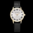 thumbnail image 3 of Reloj analógico de cuarzo para hombres y mujeres de negocios a la moda, reloj de pulsera de ocio de muestra, dorado pequeño, 3 of 3