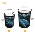 thumbnail image 3 of Picia Ocean Turtle Large Laundry Basket, Waterproof, Freestanding Laundry Hamper, Collapsible Tall Clothes Hamper with Extended Handles-Small, 3 of 8