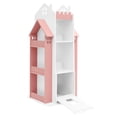 thumbnail image 5 of 3 Tier Rotating Castle Bookshelf,360° Spinning Creative Castle Bookcase,Floor Standing Book Storage Organizer for Children's Room (Pink), 5 of 10