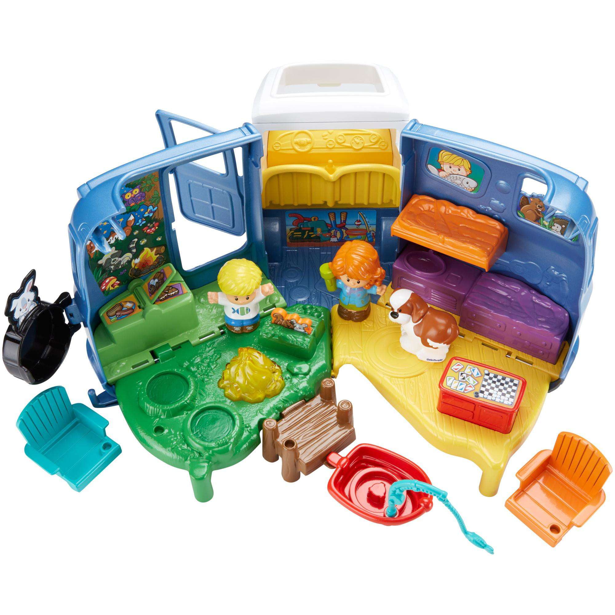 Fisher-Price DFV78 Little People Songs & Sounds Camper Playset for sale online 