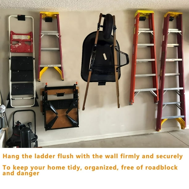 Step Ladder Hooks To Hang Ladder In Garage Ladder Storage Hook