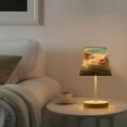 thumbnail image 5 of Table Lamp Adjustable 3 Color & 10 Brightness Levels Desk Lamp Linen Shade USB Powered for Bedrooms and Bedside Tables Cute Pig with Sunflower Field Small, 5 of 7