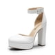 thumbnail image 1 of Sandalia DREAM PAIRS SDPU2419W Blanca Plataforma Tacón Grueso 12,5 cm, 1 of 7