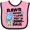 Pink and Black, variant on Inktastic Rawr Means I Love You in Dinosaur Valentine Boys or Girls Baby Bib