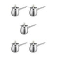 thumbnail image 1 of relayinert Pot à Lait avec Long Manche en Acier Inoxydable de Qualité Alimentaire Tasse Turque Durable Non Toxique Résistante aux Chocs Argent 400ml 5Ensemble, 1 of 1