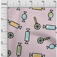 thumbnail image 1 of oneOone Cotton Jersey Rose Pink Fabric Candy Stick Kids Sewing Fabric By The Yard Printed Diy Clothing Sewing Supplies 58 Inch Wide, 1 of 4