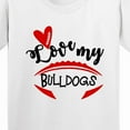 thumbnail image 4 of Inktastic Love My Bulldogs Football Youth T-Shirt, 4 of 5