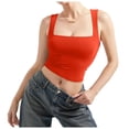 thumbnail image 4 of Débardeur Aguichant à Encolure Carrée pour Femmes Été Sortie Chemise Basique, 4 of 5