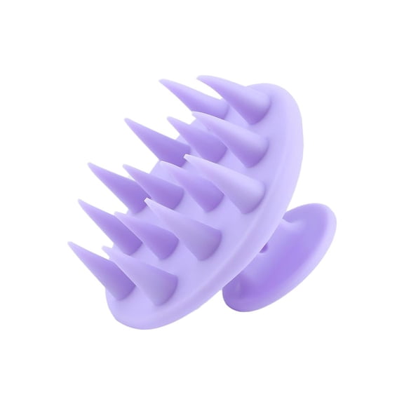 2 pcs Silicone Scalp Massager Shampoo Brush - Hair & Scalp Care Brush with Soft Bristles for Wet Dry Use, Scalp Exfoliation & Stimulation (Purple)