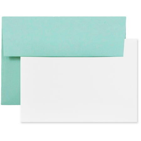 JAM Paper Stationery Set, A2 Size, Aqua Blue, 25/Pack