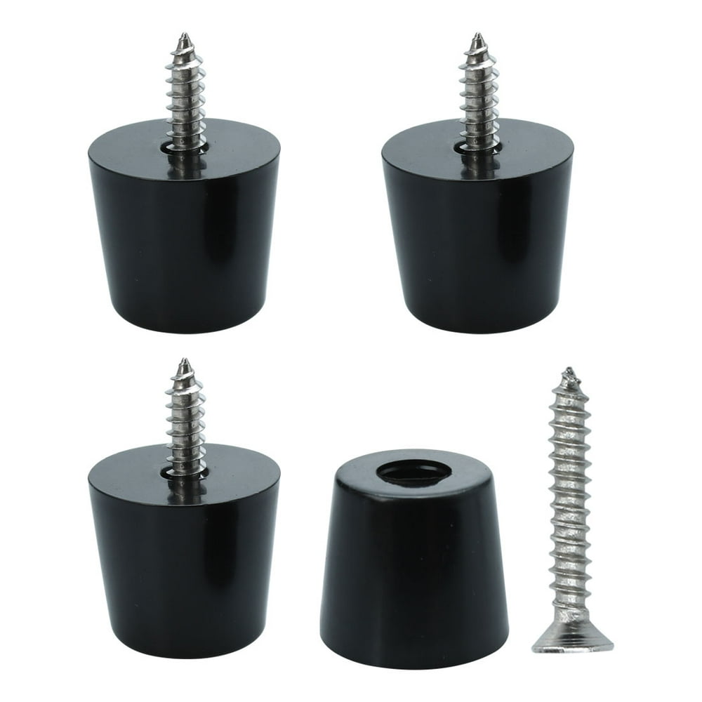 4pcs Rubber Feet Bumper Pads Buffer w Screws for Chair Legs, D18x15xH16mm