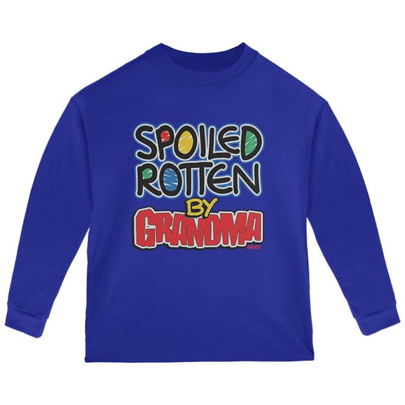 Spoiled Rotten By Grandma Toddler Long Sleeve T Shirt Royal Toddler Size 5/6