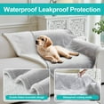 thumbnail image 2 of Eurhowing Waterproof Pet Blanket, Reversible Sherpa & Fleece Dog Bed Protector Pad, Liquid Pee Proof Sofa Guard Mat for Medium Large Dogs & Cats, 50"×60", Light Gray, 2 of 16