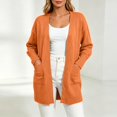 thumbnail image 6 of QGJZVUNL Long Cardigans for Women with Pockets Fall Winter Knitted Long Sleeve Sweaters Coats Size S, 6 of 7