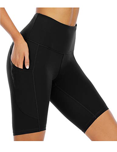 ZIIIIIZ Women/’s 8 //5 High Waist Biker Shorts with Pockets Yoga Workout Running Athletic Shorts for Women