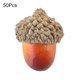 thumbnail image 2 of 50 bellotas artificiales de imitación de nuez con tapa natural, accesorios de simulación de fruta para rellenar jarrones, decoración de otoño para el hogar, Acción de Gracias, Navidad y bodas., 2 of 7