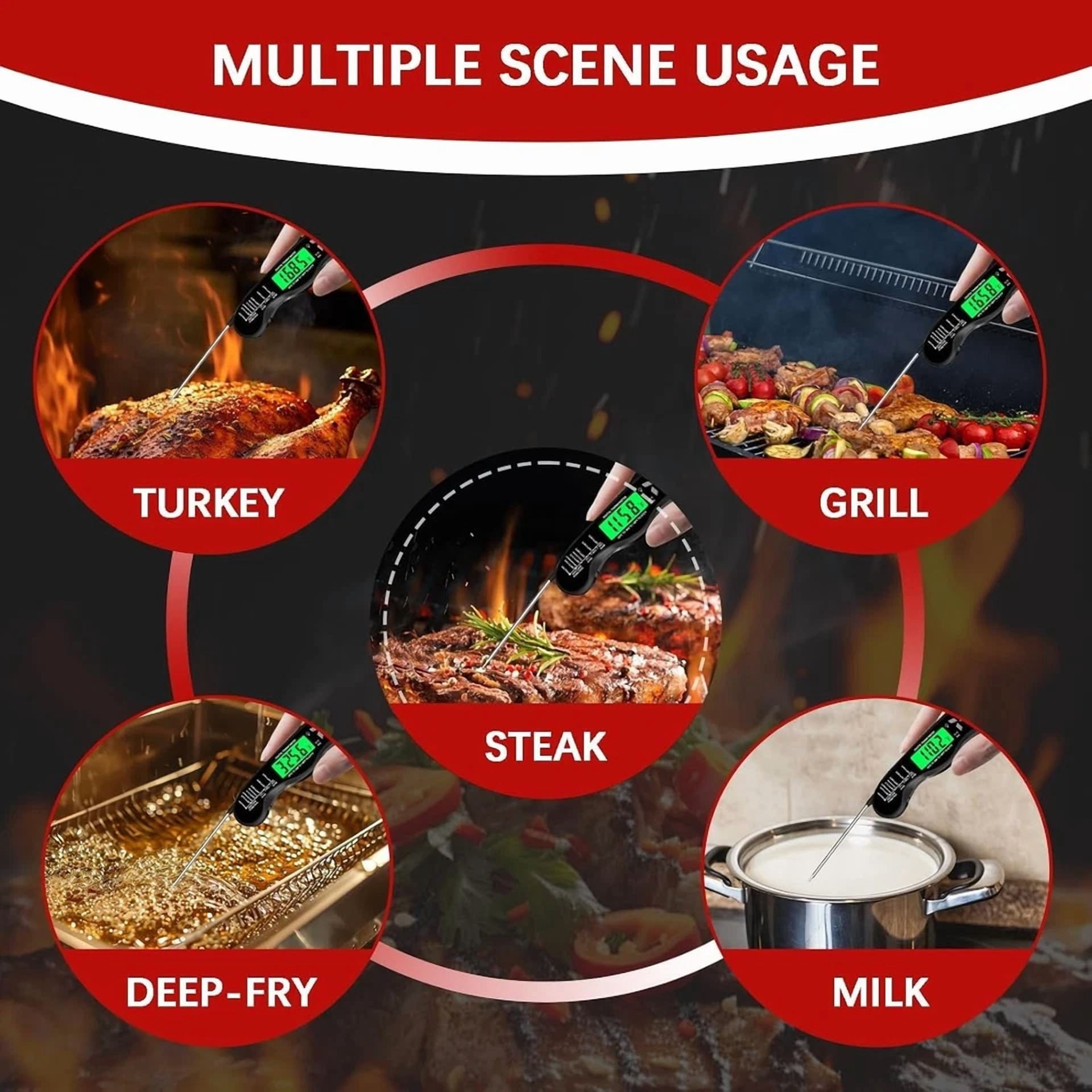 CIRCLE- Alpha Grillers Read Meat Thermometer For Grill And Cooking