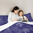 thumbnail image 5 of Homewish Cartoon Plane 7-Piece Bedding Comforter Set for Kids Children Boys,Kawaii Airplane King Bedding Sets,Transportation Theme Ultra Soft Bed Sheets,Ultra Soft Home Decor,Reversible, 5 of 9