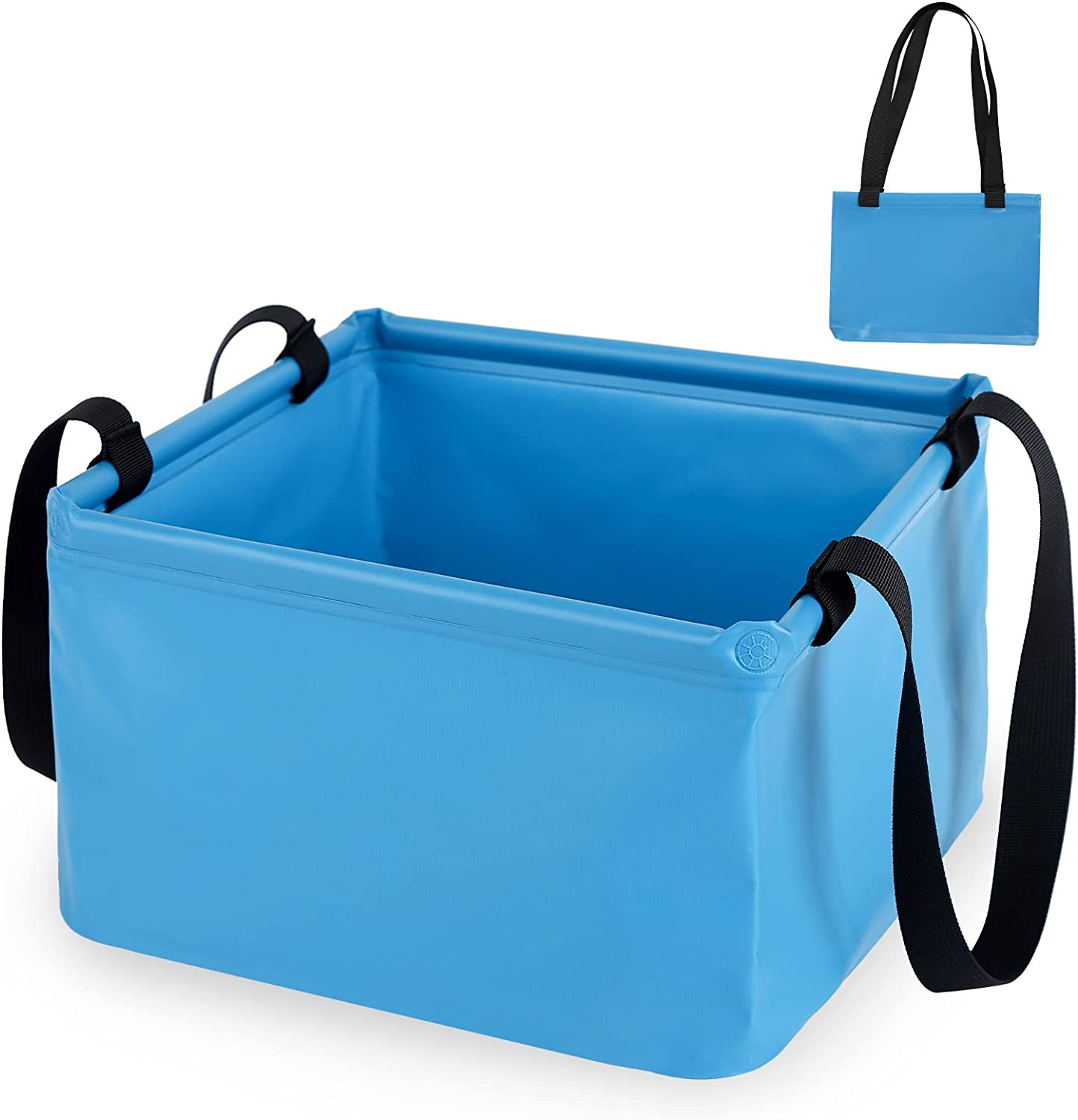 Collapsible Bucket Folding Washing Up Bowl with Handle Camping Storage