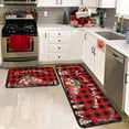 thumbnail image 5 of Christmas Kitchen Rugs and Mats Set of 2, Xmas Decor Non Slip Backing Winter Holiday Kitchen Rug Christmas Decorations for Home Seasonal Low-Profile Kitchen Floor Mat 17"X47"+17"X30", 5 of 6