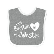Inktastic Bestie Westie Boys or Girls Baby Bib
