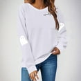 thumbnail image 2 of LHVUOA Halloween Shirts for Women Spooky Season Long Sleeve Crewneck Shirts Cute Ghost Halloween Sweaters, 2 of 5
