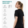 thumbnail image 3 of Merino.tech Women's Short Sleeve T-Shirt - 𝗕𝗿𝗲𝗮𝘁𝗵𝗮𝗯𝗹𝗲 Merino Wool Tee, S - Solid Black, 3 of 10