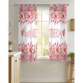 thumbnail image 4 of Valentine's Day Sheer Curtains 45 Inch Length 2 Panels Set for Living Room/Bedroom, Spring Watercolor Cake Pink Red Kitchen Curtains Grommet Semi-Sheer Curtains Drapes Window Treatments 42"x45"x2, 4 of 7