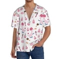 thumbnail image 3 of Wukai Cute Poodle Dog Men's Casual Short-Sleeve Button Down Shirt - Lightweight Summer Dress Shirt for Daily Wear-Medium, 3 of 7