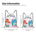 thumbnail image 2 of Kdxio Gnomes Summer Print Drawstring Backpack Bag,Waterproof Draw String Back Sack, Gym Drawstring Bags Swim Bag For Unisex, 2 of 5