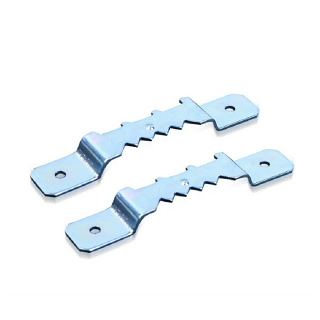 100PCS Double Hole Hanging Picture Painting Mirror Frame Tooth Hook Hanger with Screws (Silver)
