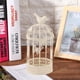 thumbnail image 4 of Jaula De Candelabro Ahuecada Forma De Decoración De Pájaros De Hierro Candelabro Adorno Para La Mesa De Café Bar Hotel Hotel Patio 9.1 X 3.9 In, 4 of 7