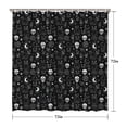 thumbnail image 5 of Black White Gothic Cat Skull Moon Pattern Shower Curtain 72"x72" ,Bathroom Decorative Shower Curtains Set with 12 Hooks,Modern Waterproof Washable Shower Curtain, 5 of 6