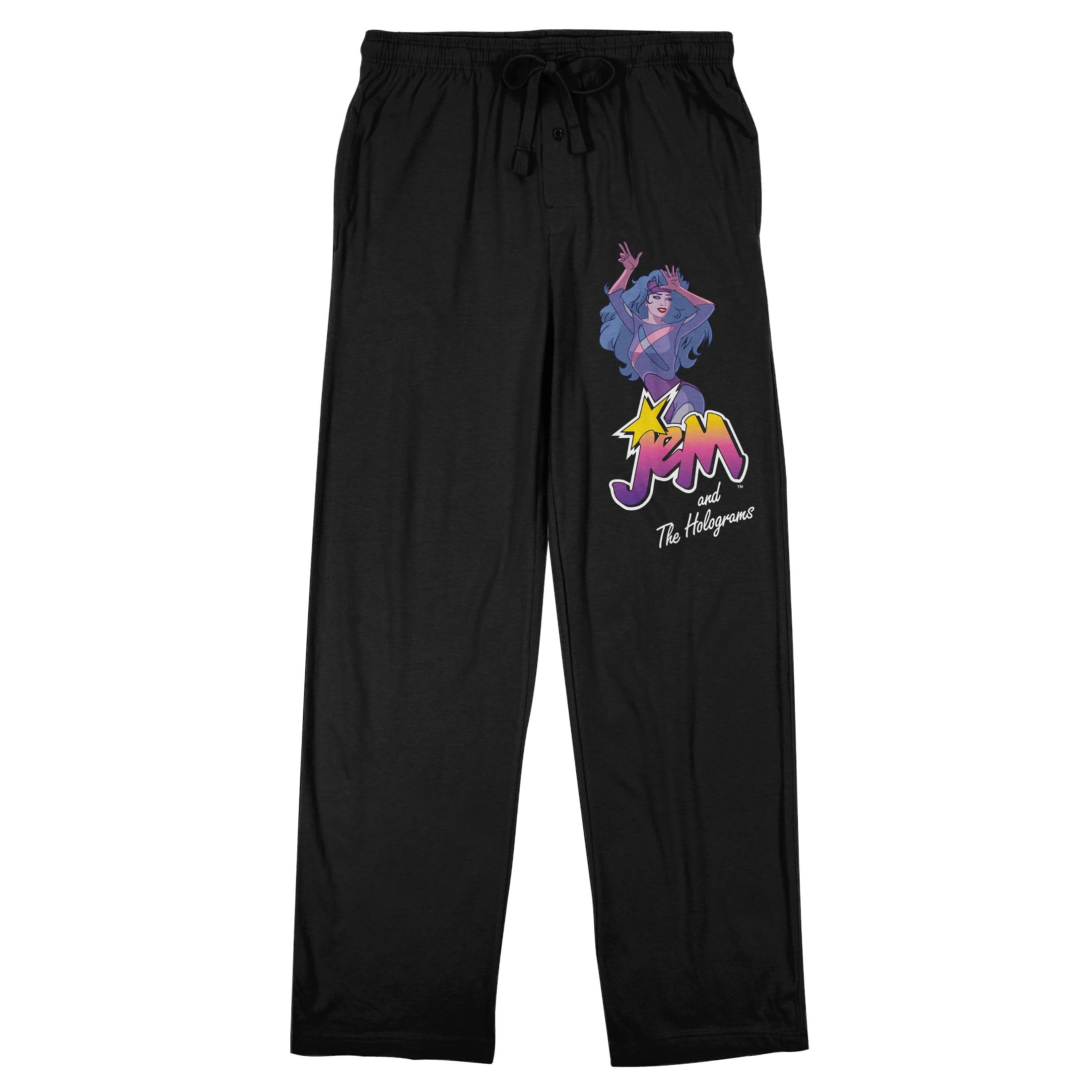 Jem and the Holograms Men's Black Sleep Pants-XXL