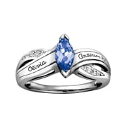 Keepsake Personalized Women's Marquis Bypass Fashion Class available in Valadium, Silver Plus, 10kt and 14kt Yellow and White Gold