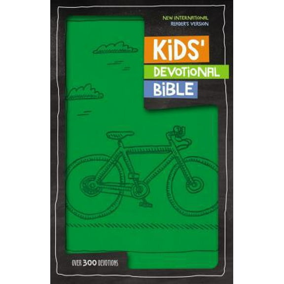 Pre-Owned Nirv, Kids' Devotional Bible, Leathersoft, Green: Over 300 Devotions (Unknown) 0310758289 9780310758280