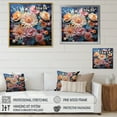thumbnail image 4 of Designart "Pink Yellow Flowers composition" Floral Wall Art Living Room, 4 of 5