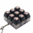 thumbnail image 4 of Keyboard Fidget Toy, Cute Catpaw Clicky Keyboard Fidget Clicker Keychain, Cat Paw Key Button Stress Relief Fidget for Adult to Anxiety Decompression (black-9), 4 of 7